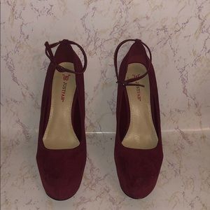 Maroon pump heels
